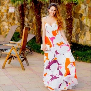 DVF Diane von Furstenberg St. Barths Eden Garden Silk Slip Dress Sz. 4  $548